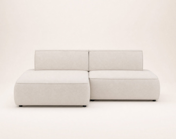 Canapé d'angle LISETTE gauche 4 places convertible coffre velours | Best Mobilier