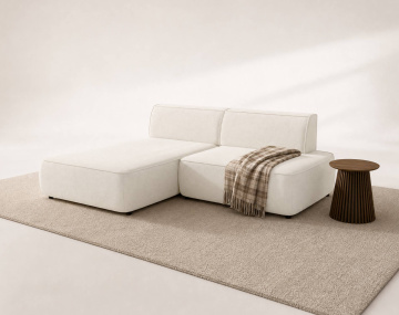 Canapé d'angle LISETTE gauche 4 places convertible coffre velours | Best Mobilier
