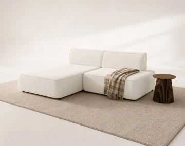 Canapé d'angle LISETTE gauche 4 places convertible coffre velours | Best Mobilier
