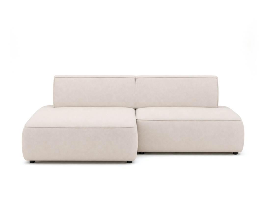 Canapé d'angle LISETTE gauche 4 places convertible coffre velours | Best Mobilier