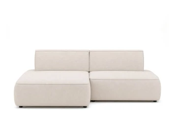 Canapé d'angle LISETTE gauche 4 places convertible coffre velours | Best Mobilier