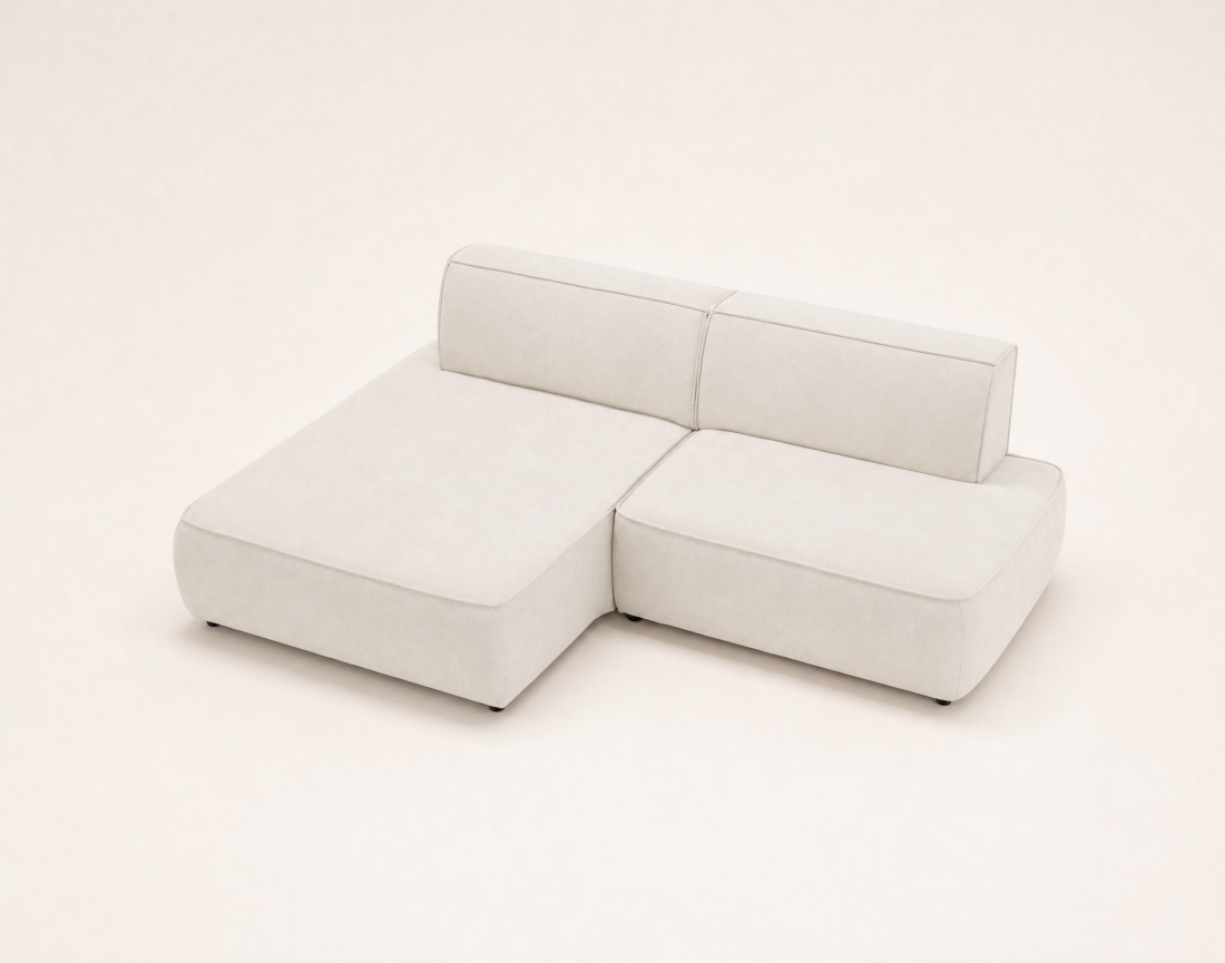 Canapé d'angle LISETTE gauche 4 places convertible coffre velours | Best Mobilier