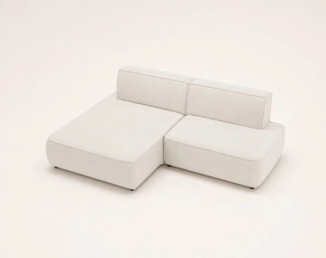 Canapé d'angle LISETTE gauche 4 places convertible coffre velours | Best Mobilier