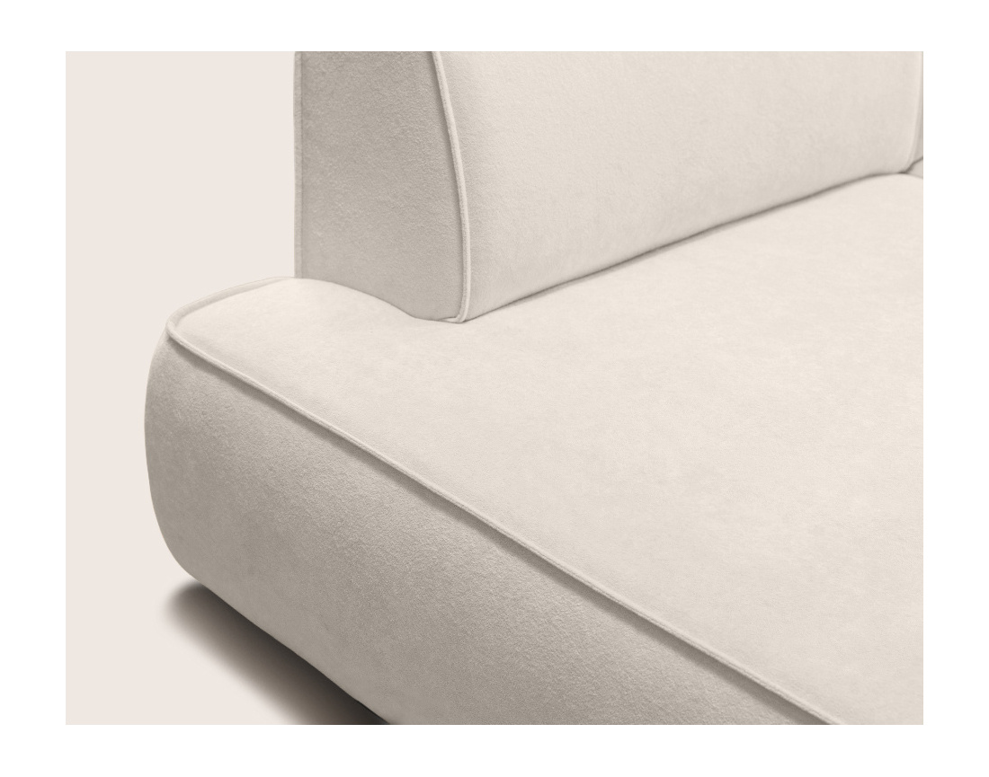Canapé d'angle LISETTE gauche 4 places convertible coffre velours | Best Mobilier