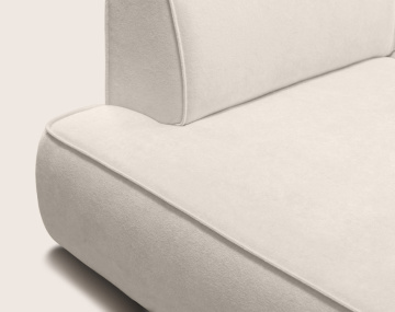 Canapé d'angle LISETTE gauche 4 places convertible coffre velours | Best Mobilier