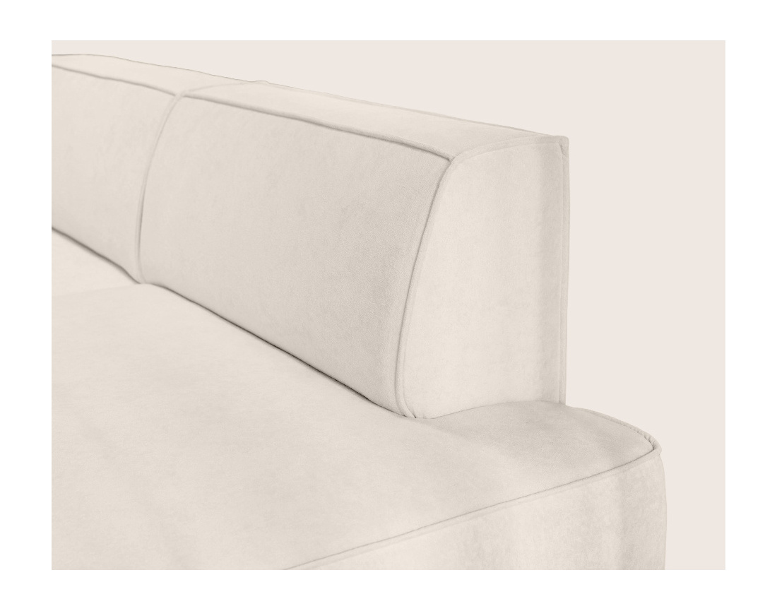 Canapé d'angle LISETTE gauche 4 places convertible coffre velours | Best Mobilier