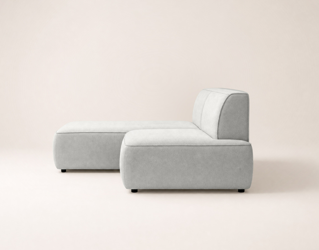 Canapé d'angle LISETTE gauche 4 places convertible coffre velours | Best Mobilier