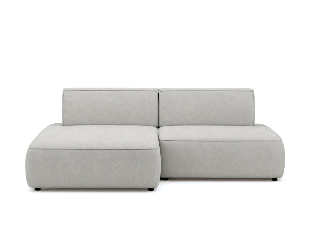 Canapé d'angle LISETTE gauche 4 places convertible coffre velours | Best Mobilier