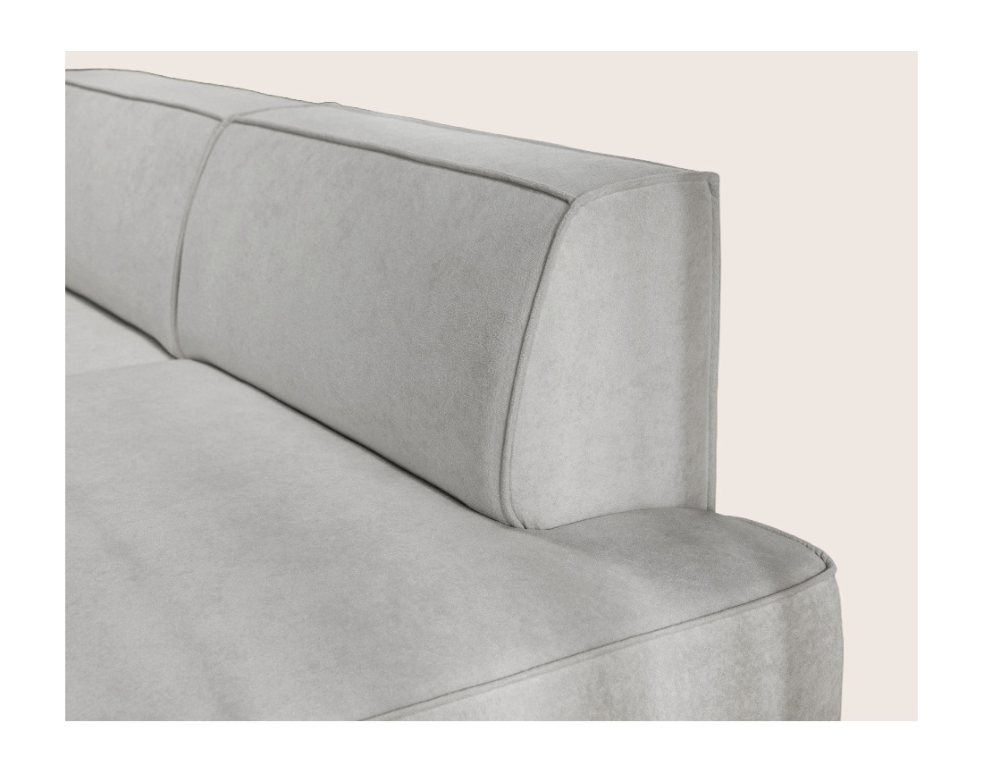 Canapé d'angle LISETTE gauche 4 places convertible coffre velours | Best Mobilier