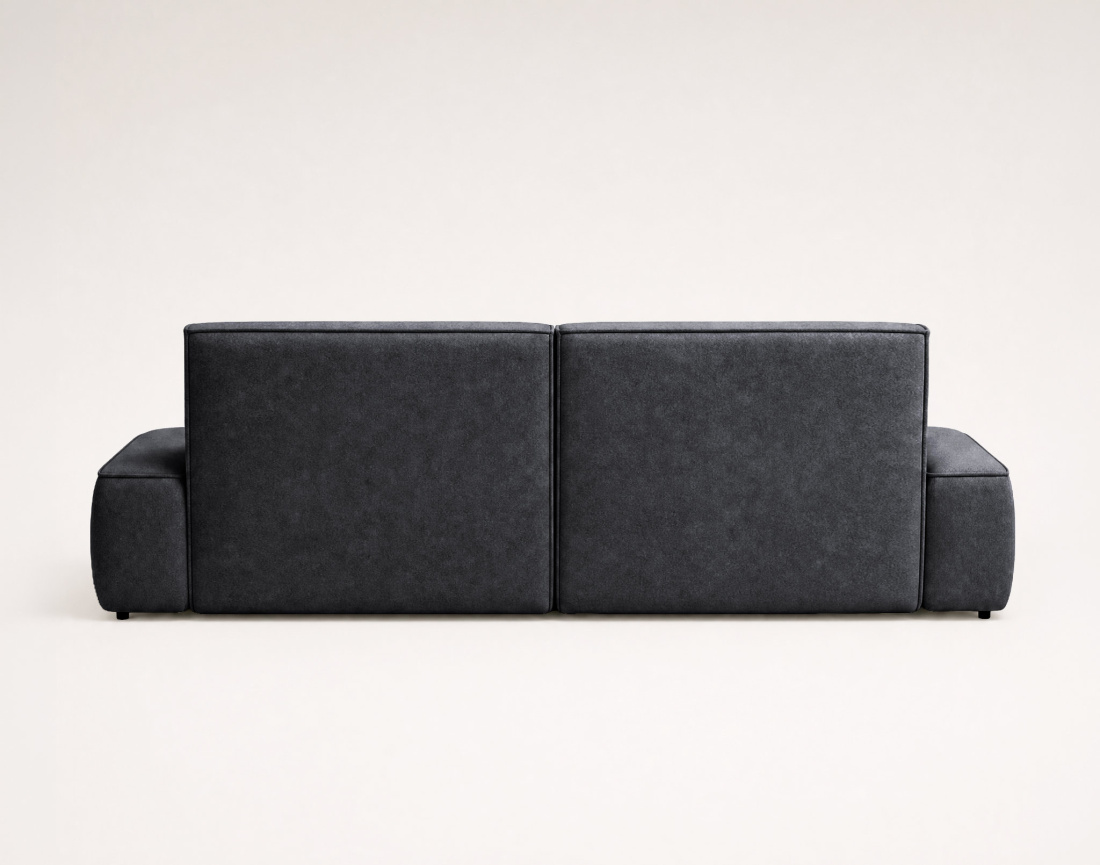 Canapé d'angle LISETTE gauche 4 places convertible coffre velours | Best Mobilier