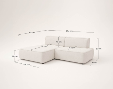 Canapé d'angle LISETTE gauche 4 places convertible coffre velours | Best Mobilier