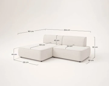 Canapé d'angle LISETTE gauche 4 places convertible coffre velours | Best Mobilier