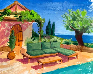 Salon bas de jardin avec...