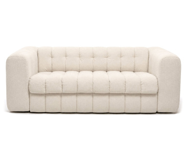Canapé VIOLETTE 3 places convertible express couchage quotidien 140 cm matelas 14 cm velours gaufré | Best Mobilier