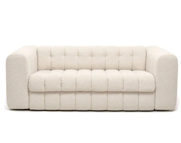 Canapé VIOLETTE 3 places convertible express couchage quotidien 140 cm matelas 14 cm velours gaufré | Best Mobilier