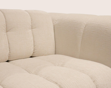 Canapé VIOLETTE 3 places convertible express couchage quotidien 140 cm matelas 14 cm velours gaufré | Best Mobilier