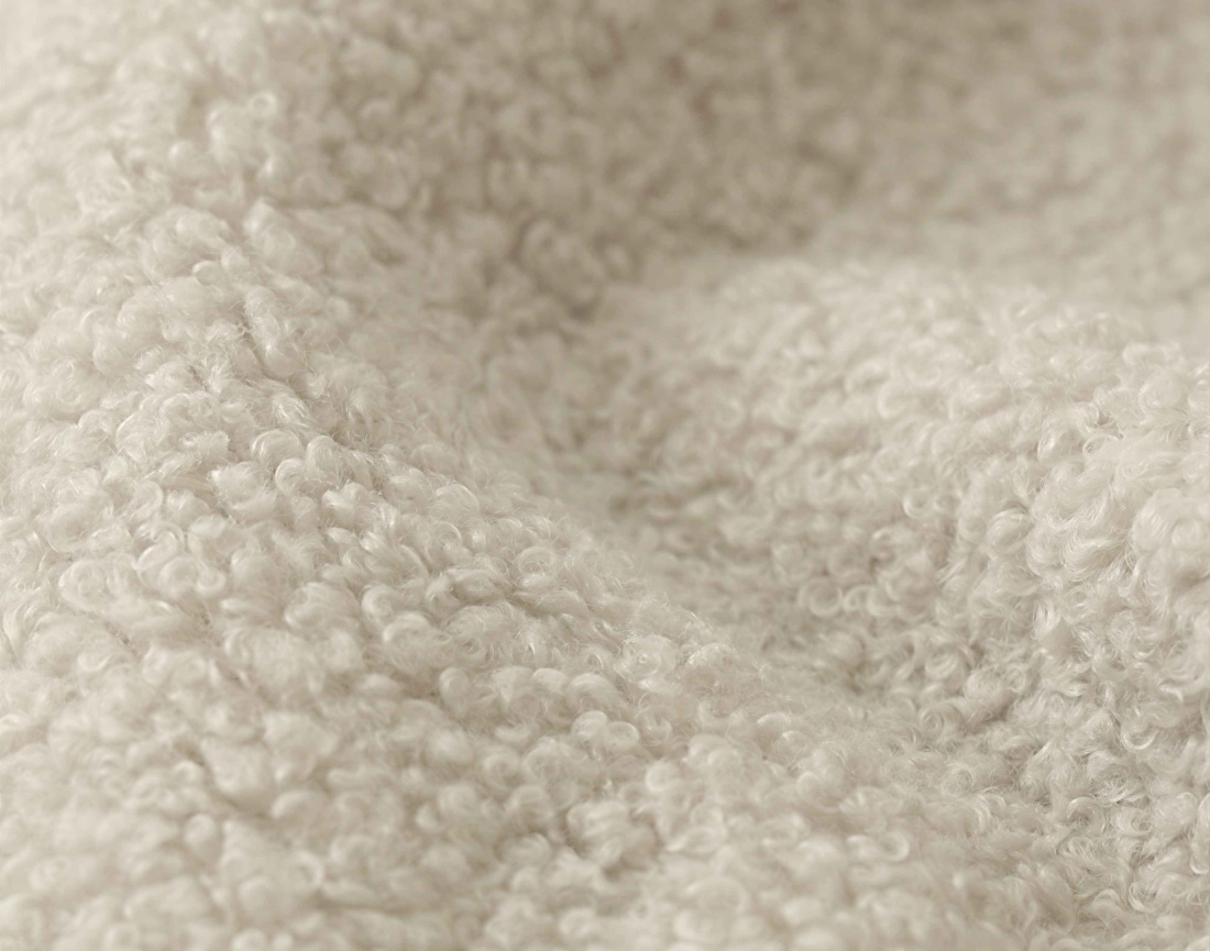 Canapé YULIN d'angle L 5 places convertible coffre tissu bouclette | Best Mobilier