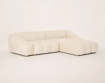 Canapé AVA d'angle droit 4 places en velours texturé | Best Mobilier