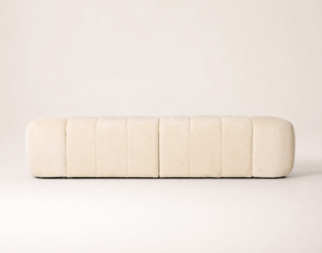 Canapé AVA d'angle droit 4 places en velours texturé | Best Mobilier