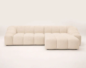 Canapé AVA d'angle droit 4 places en velours texturé | Best Mobilier
