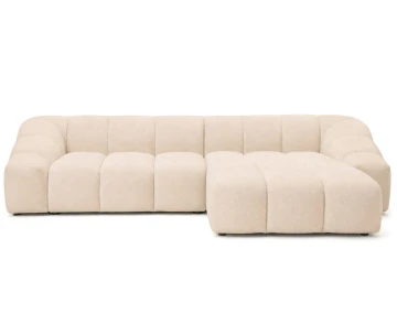 Canapé AVA d'angle droit 4 places en velours texturé | Best Mobilier