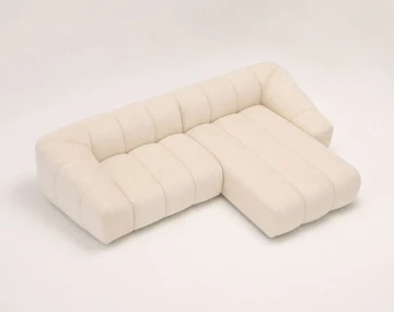 Canapé AVA d'angle droit 4 places en velours texturé | Best Mobilier