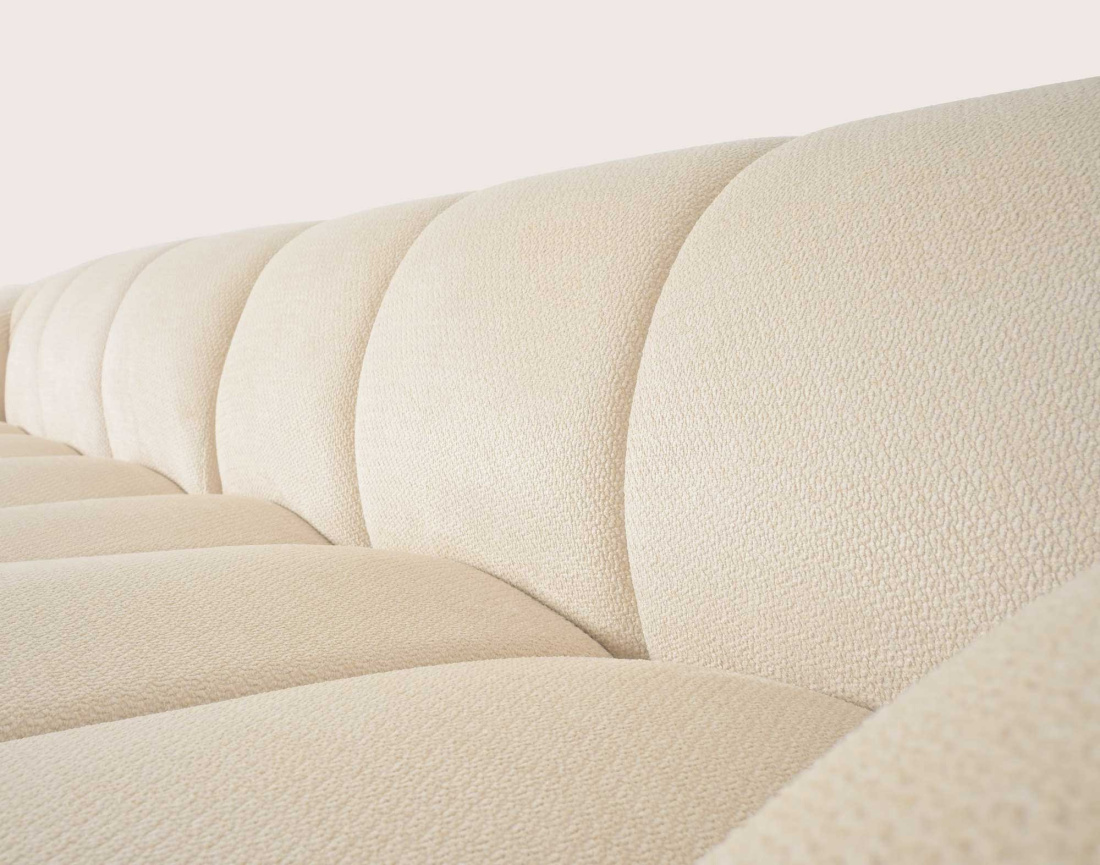Canapé AVA d'angle droit 4 places en velours texturé | Best Mobilier