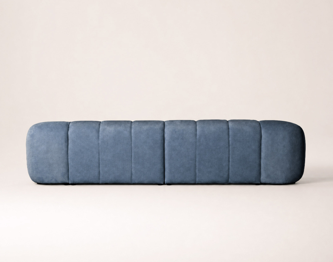 Canapé AVA d'angle droit 4 places en velours texturé | Best Mobilier