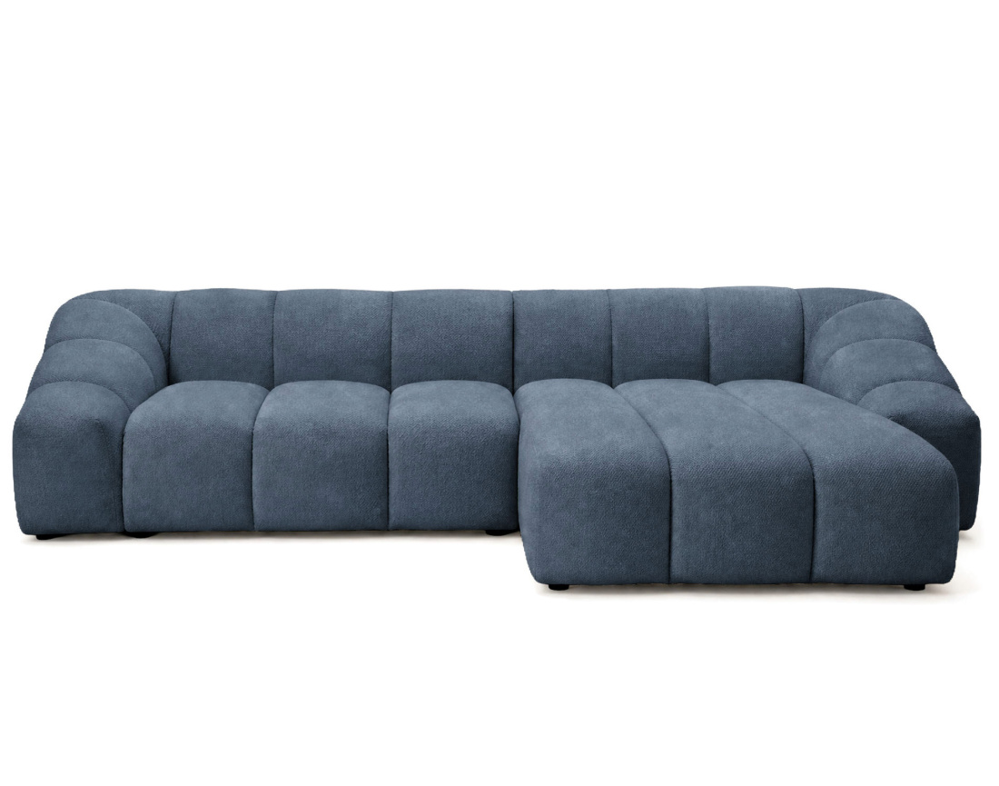 Canapé AVA d'angle droit 4 places en velours texturé | Best Mobilier
