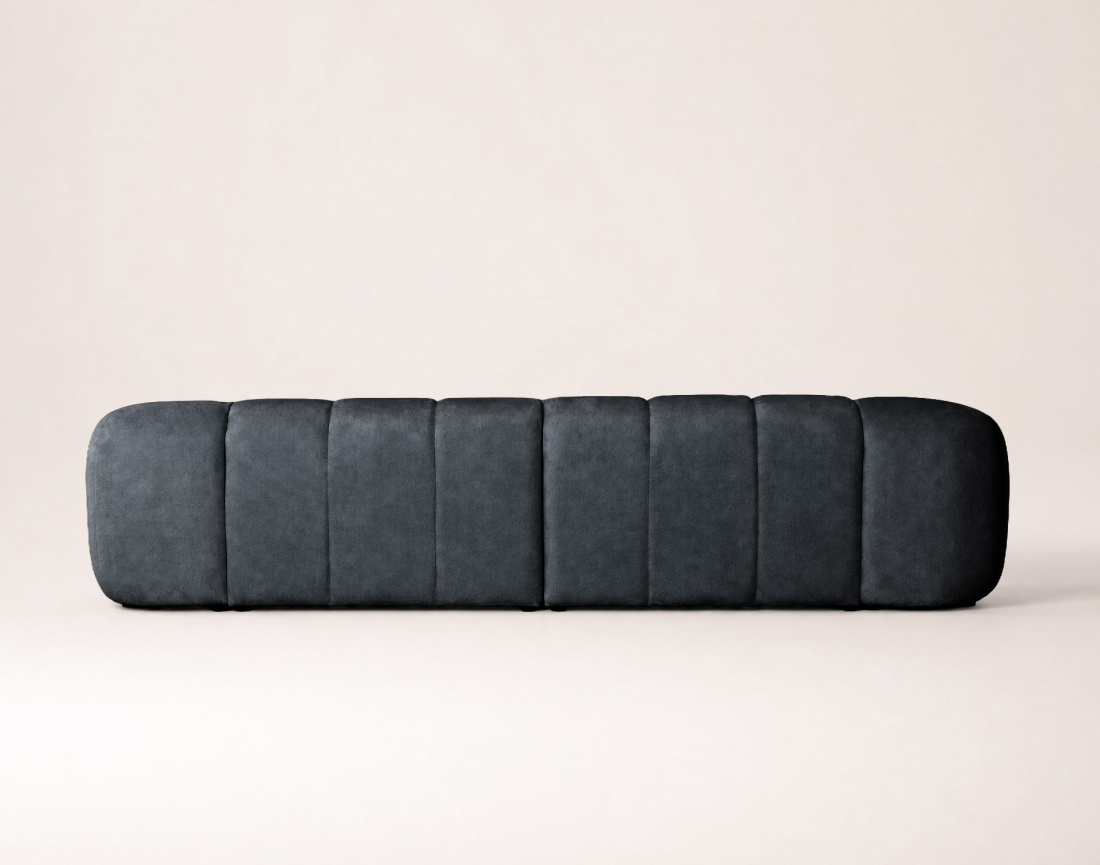 Canapé AVA d'angle droit 4 places en velours texturé | Best Mobilier