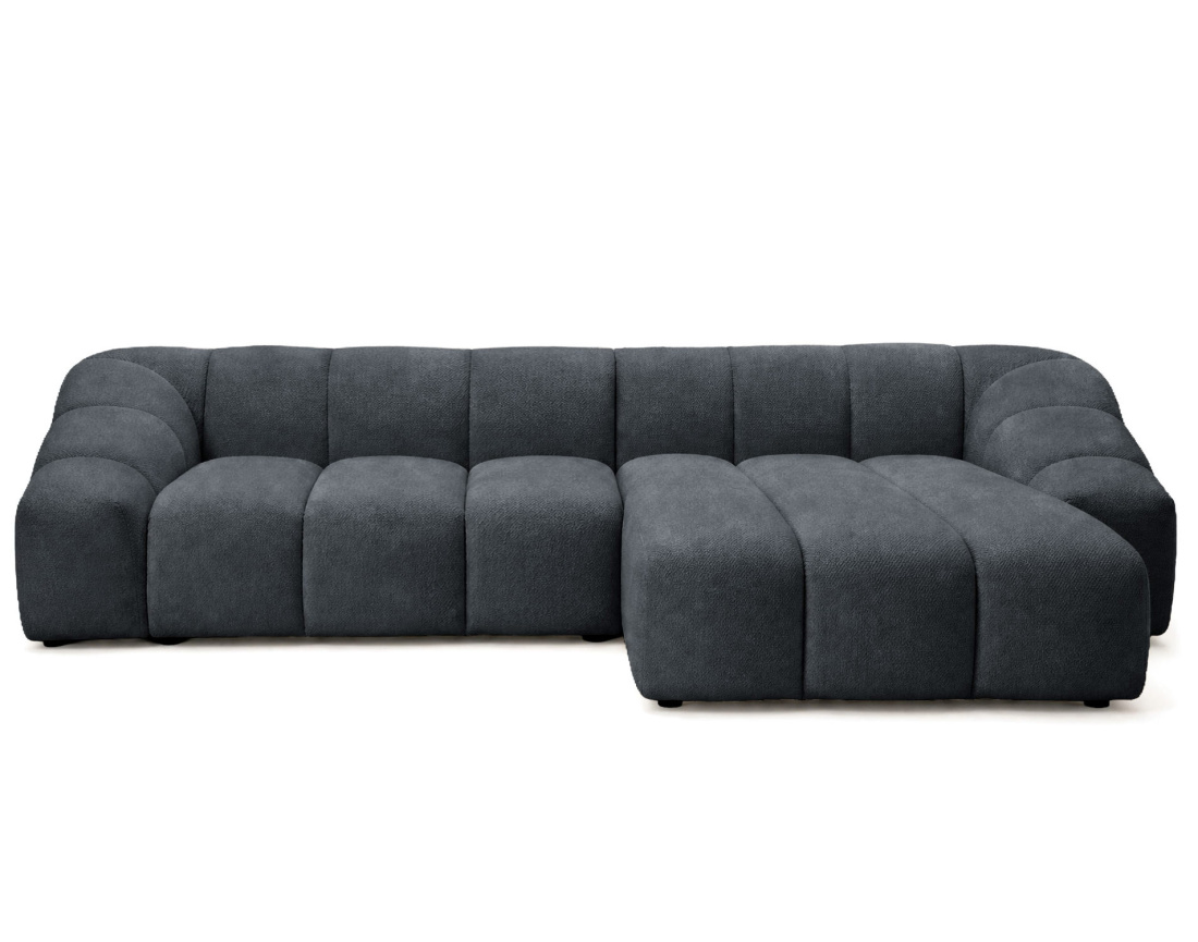Canapé AVA d'angle droit 4 places en velours texturé | Best Mobilier