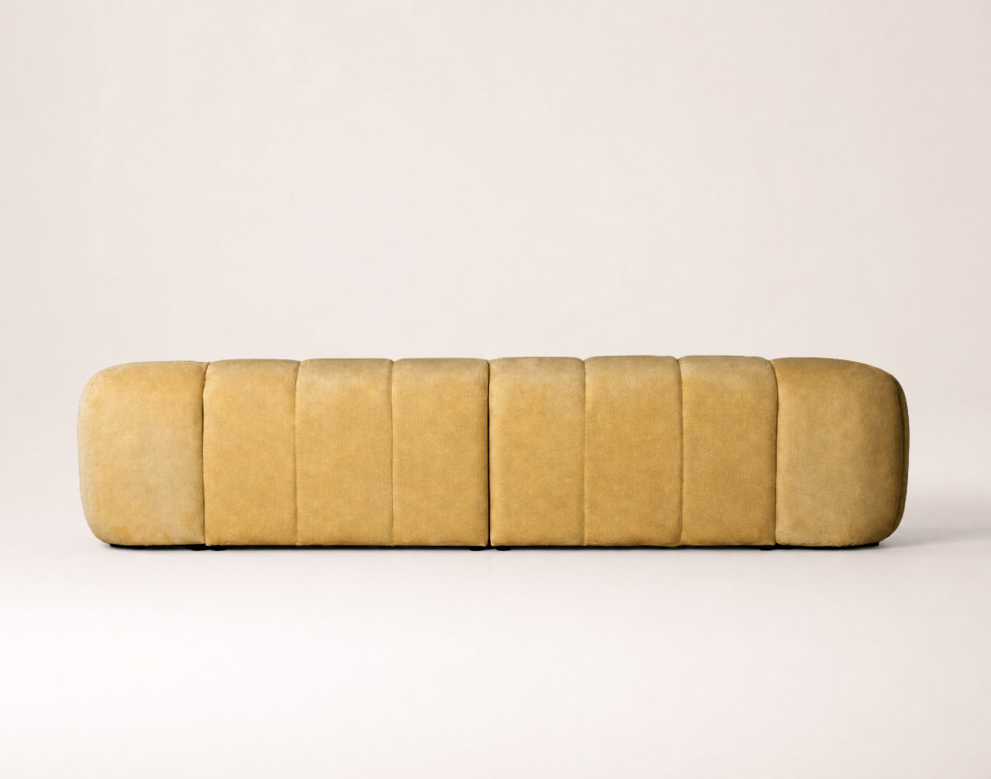 Canapé AVA d'angle droit 4 places en velours texturé | Best Mobilier