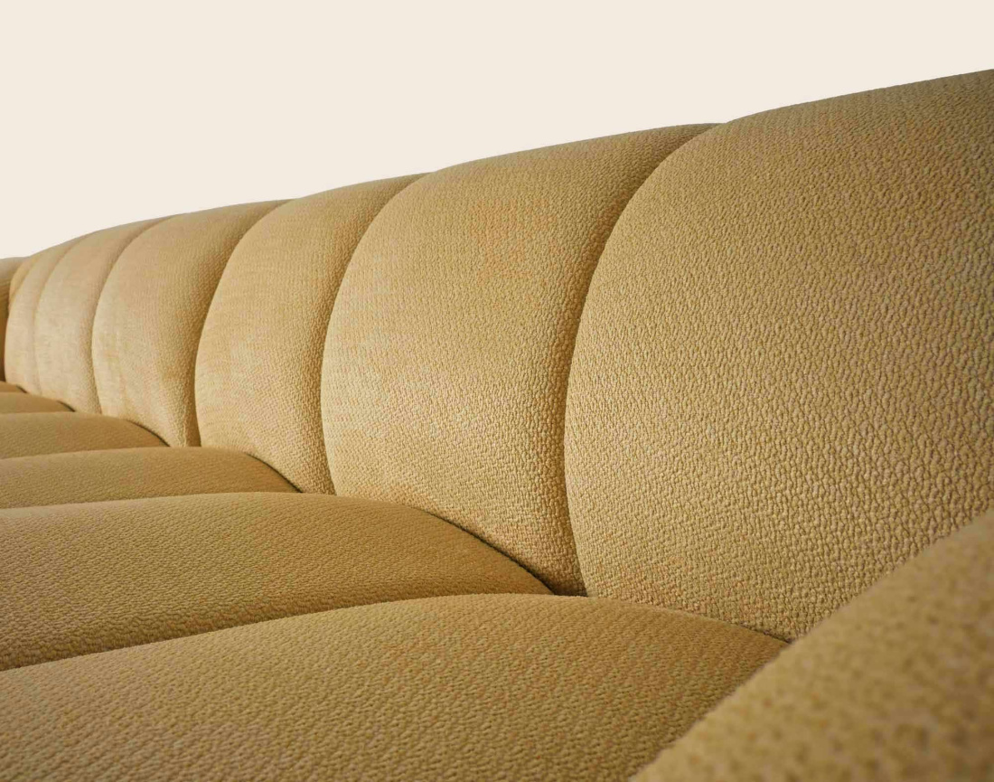 Canapé AVA d'angle droit 4 places en velours texturé | Best Mobilier