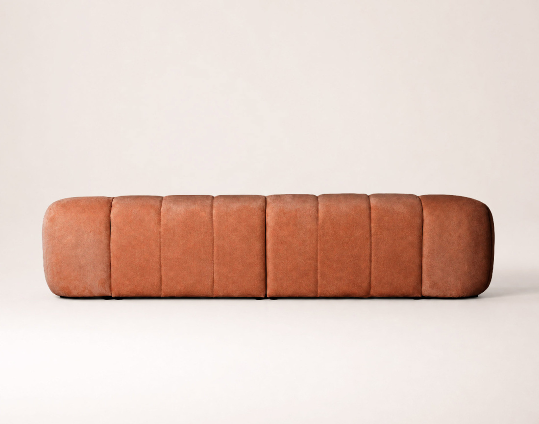 Canapé AVA d'angle droit 4 places en velours texturé | Best Mobilier