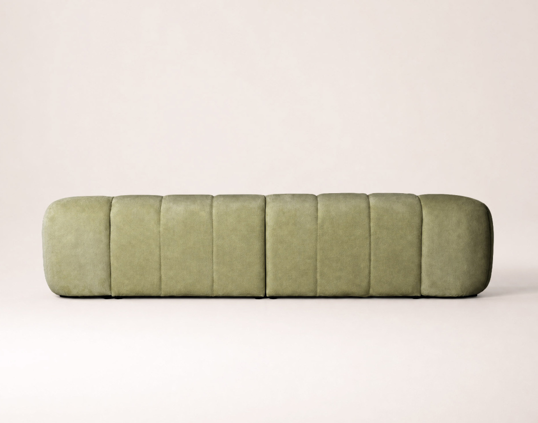 Canapé AVA d'angle droit 4 places en velours texturé | Best Mobilier