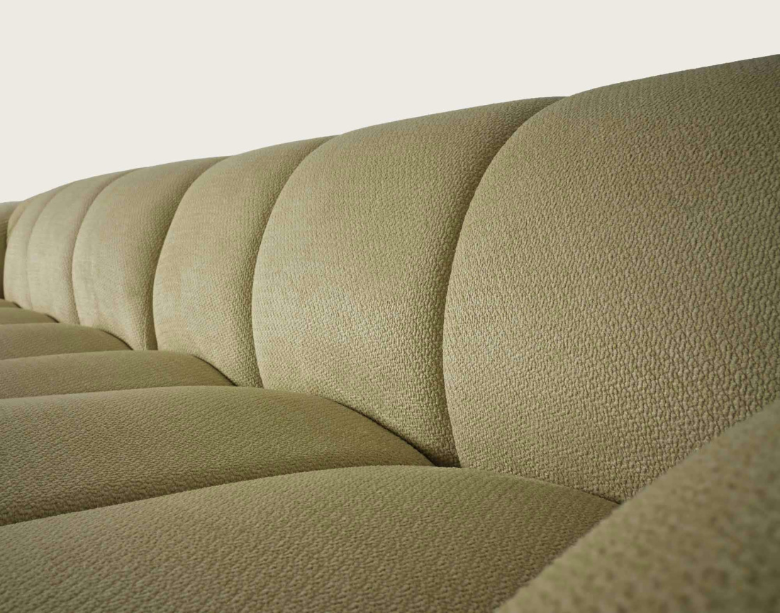 Canapé AVA d'angle droit 4 places en velours texturé | Best Mobilier