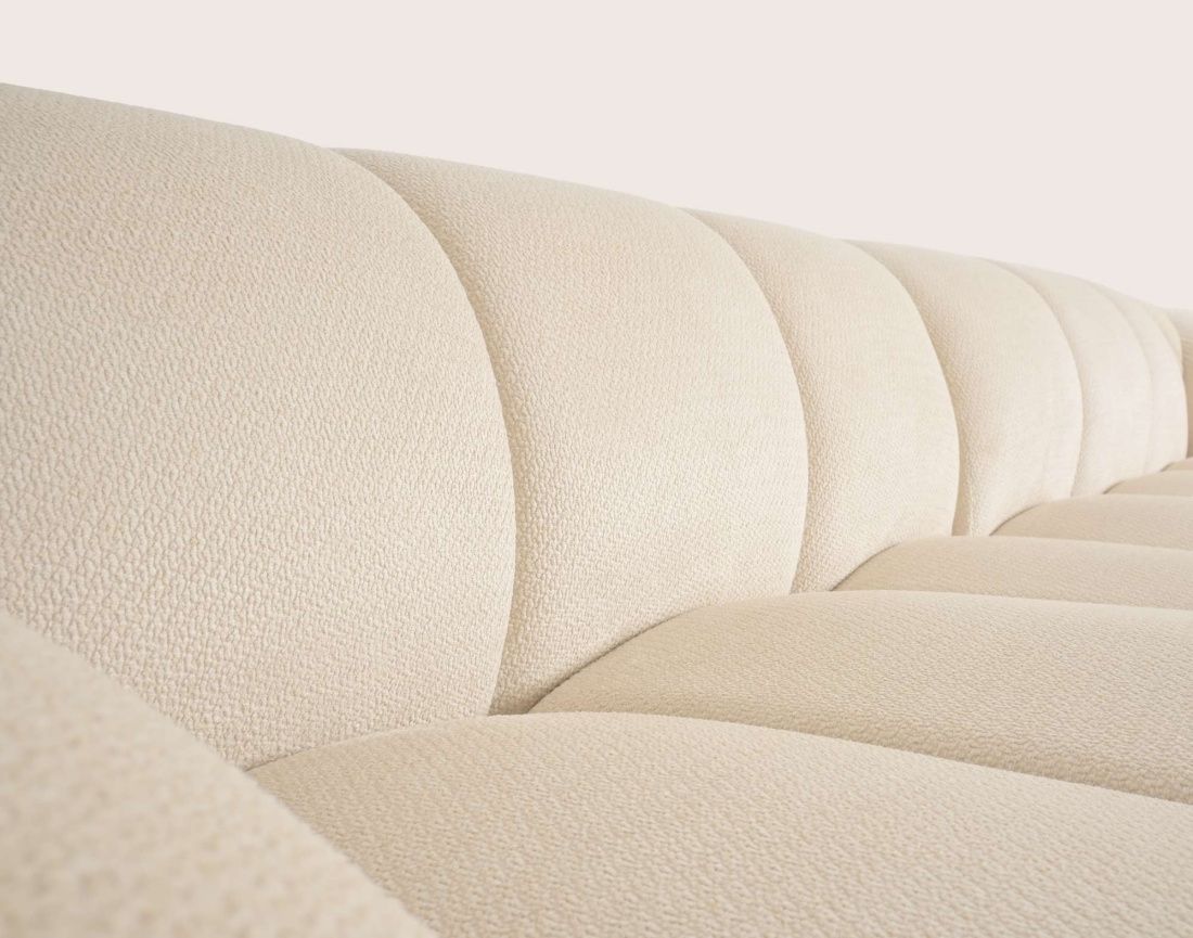 Canapé AVA d'angle réversible 4 places en velours texturé | Best Mobilier