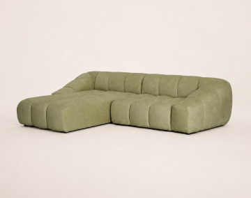 Canapé AVA d'angle réversible 4 places en velours texturé | Best Mobilier