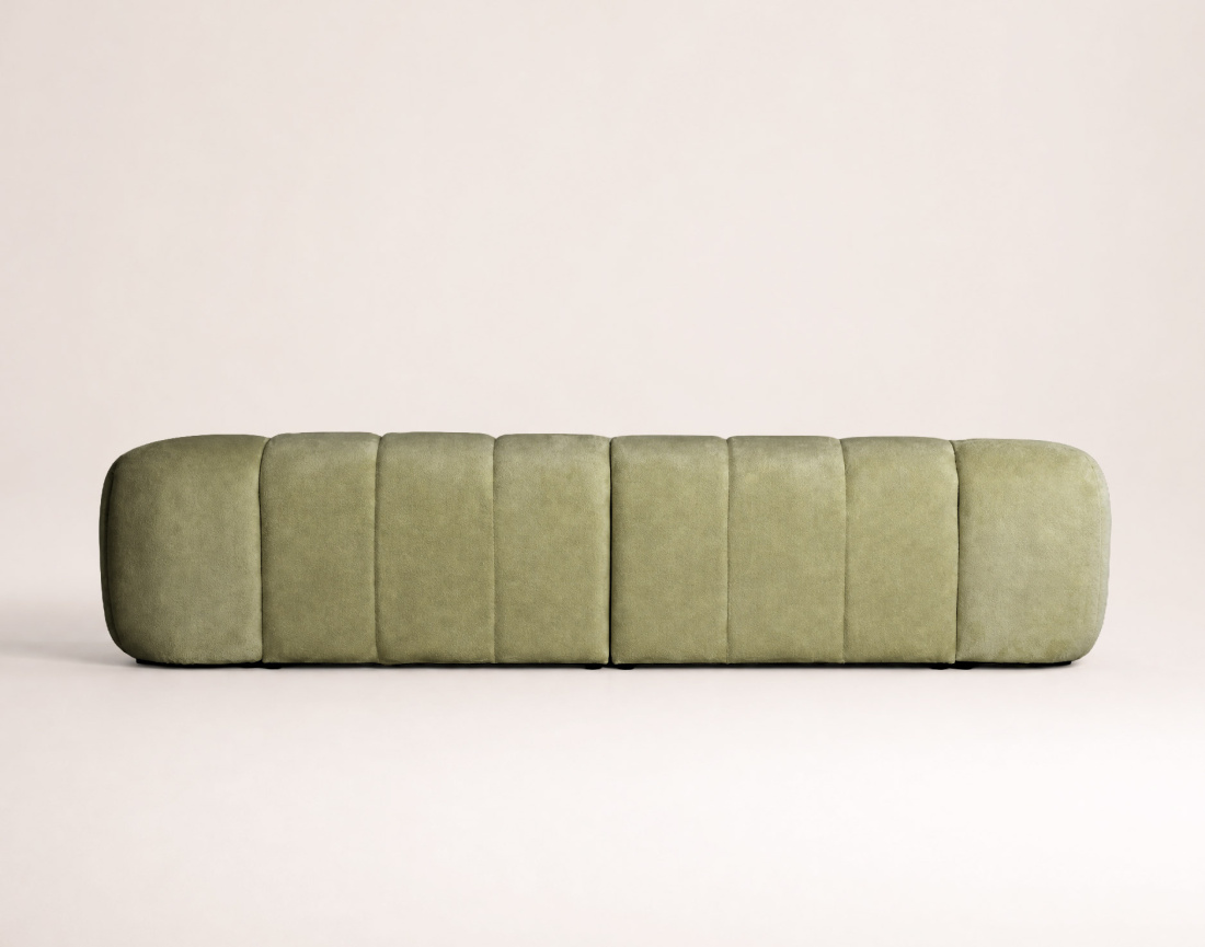 Canapé AVA d'angle réversible 4 places en velours texturé | Best Mobilier