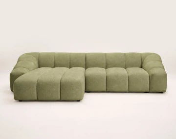 Canapé AVA d'angle réversible 4 places en velours texturé | Best Mobilier