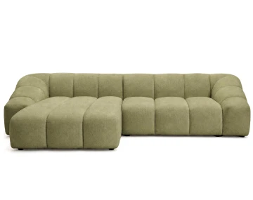 Canapé AVA d'angle réversible 4 places en velours texturé | Best Mobilier