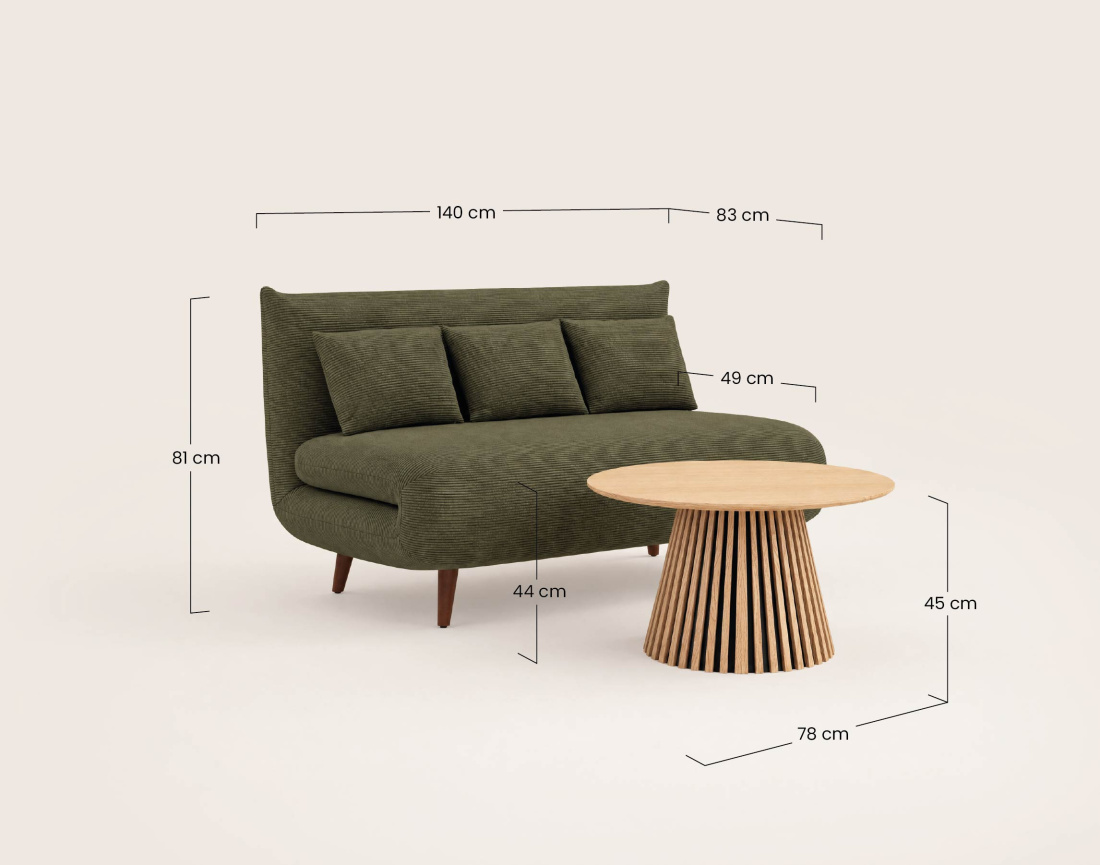 Pack Eco Studio ensemble banquette Lumi + table basse Freya | Best Mobilier
