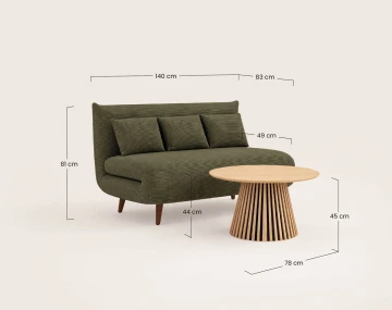 Pack Eco Studio ensemble banquette Lumi + table basse Freya | Best Mobilier