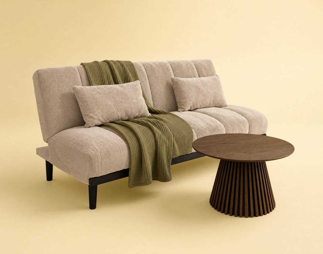 Pack Essentiel Studio ensemble clic-clac Samarra + table basse Freya + plaid Palerma | Best Mobilier