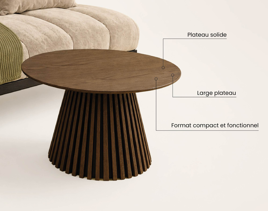 Pack Essentiel Studio ensemble clic-clac Samarra + table basse Freya + plaid Palerma | Best Mobilier