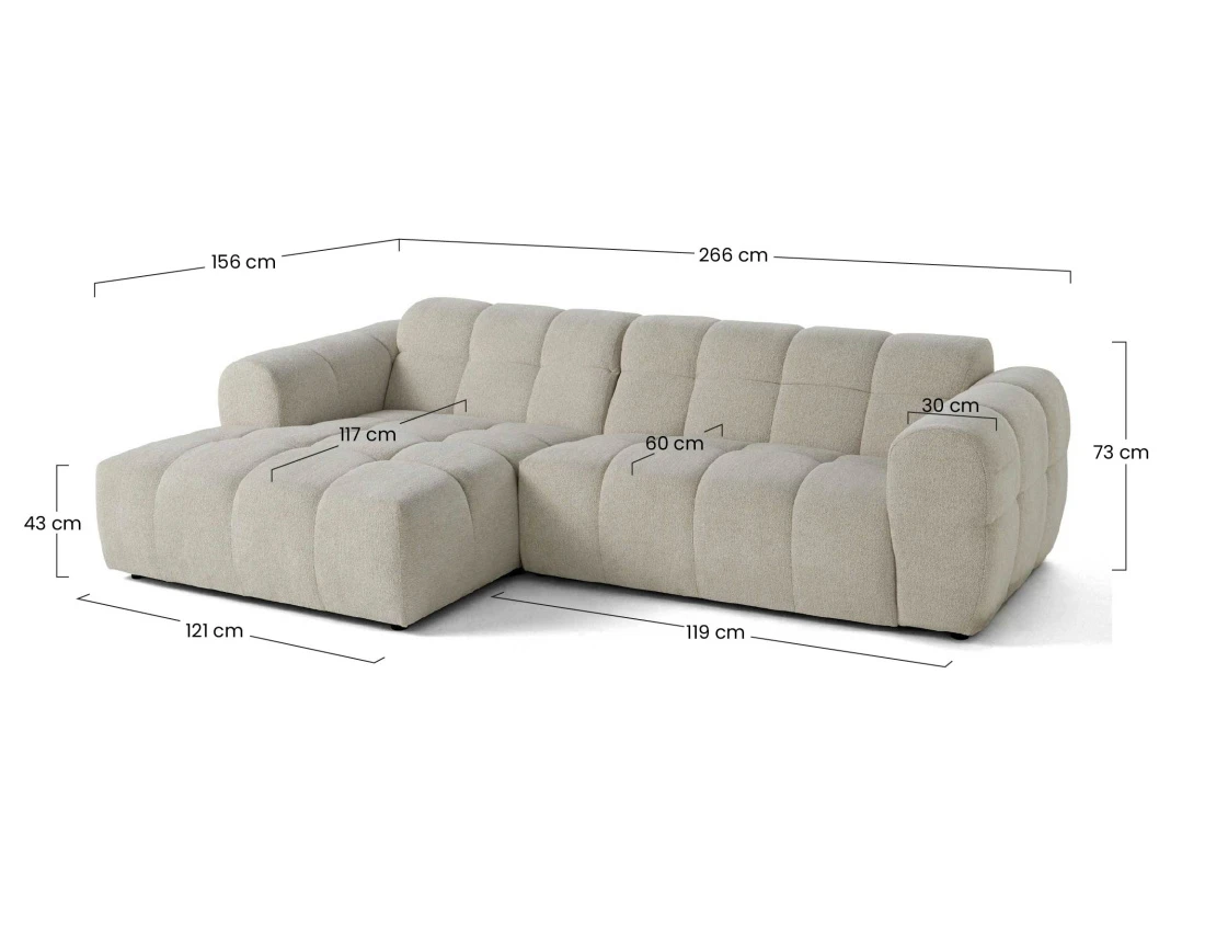 Canapé d'angle gauche 4 places pour chien ou chat Ray - Best Mobilier