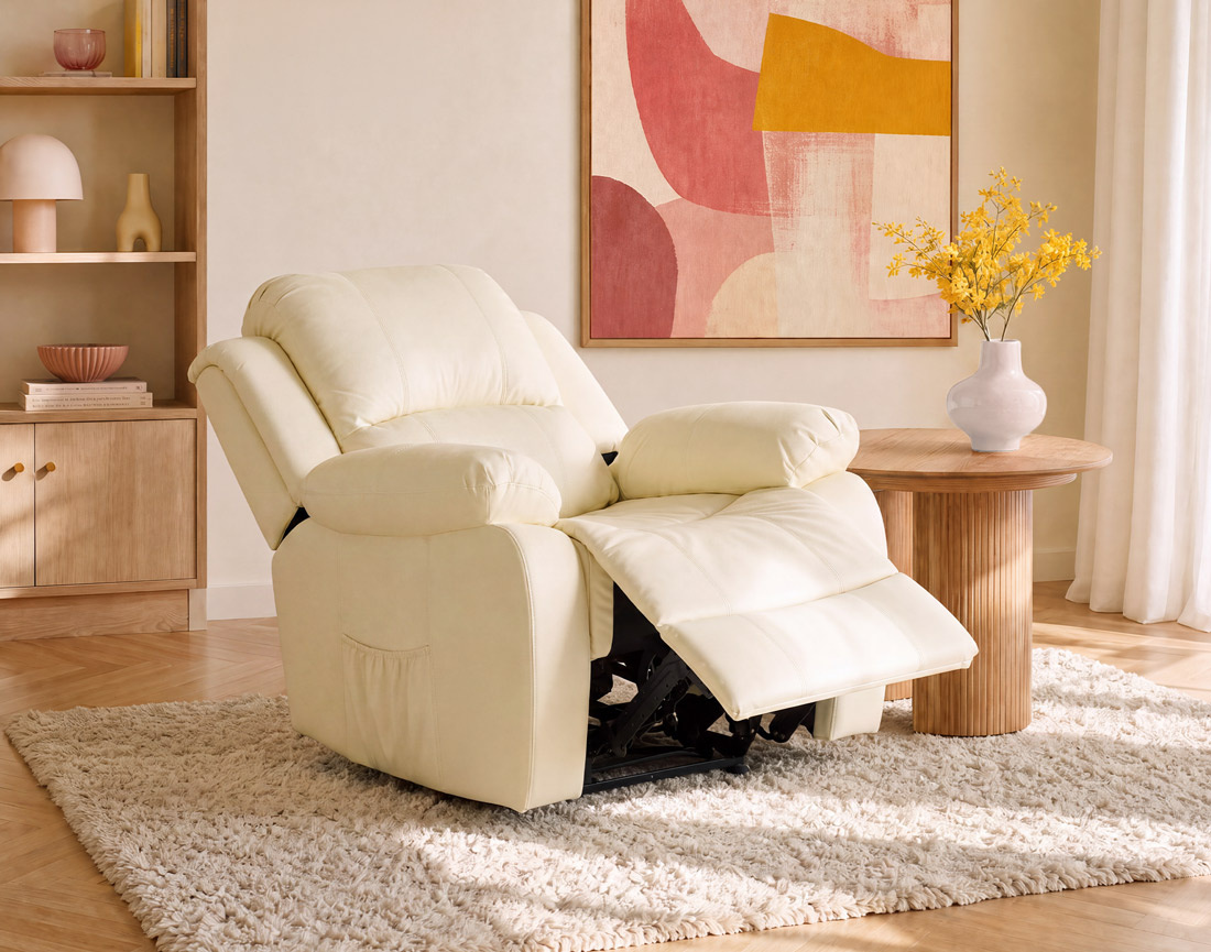 Fauteuil relax électrique en simili Armand