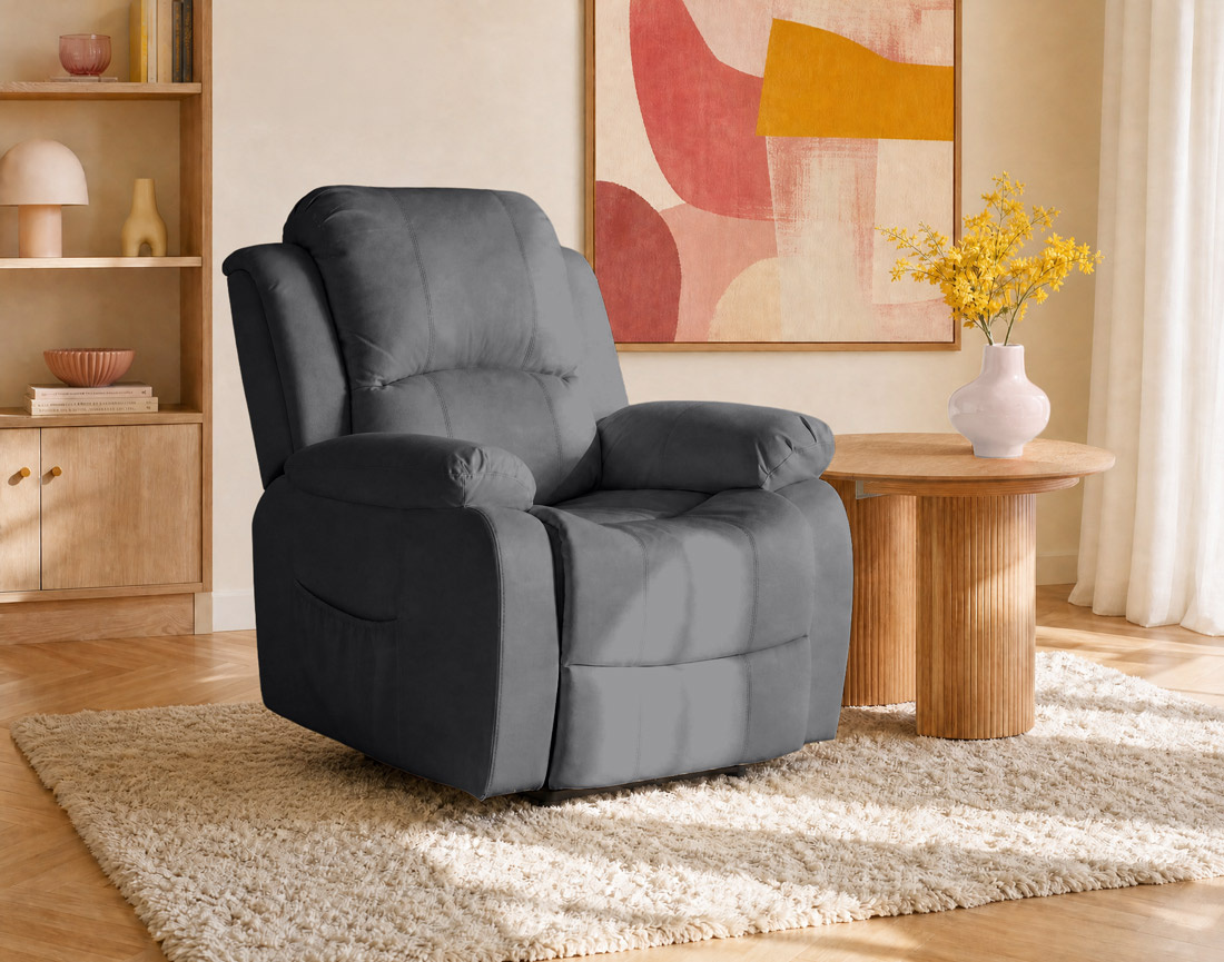 Fauteuil relax électrique en simili Armand