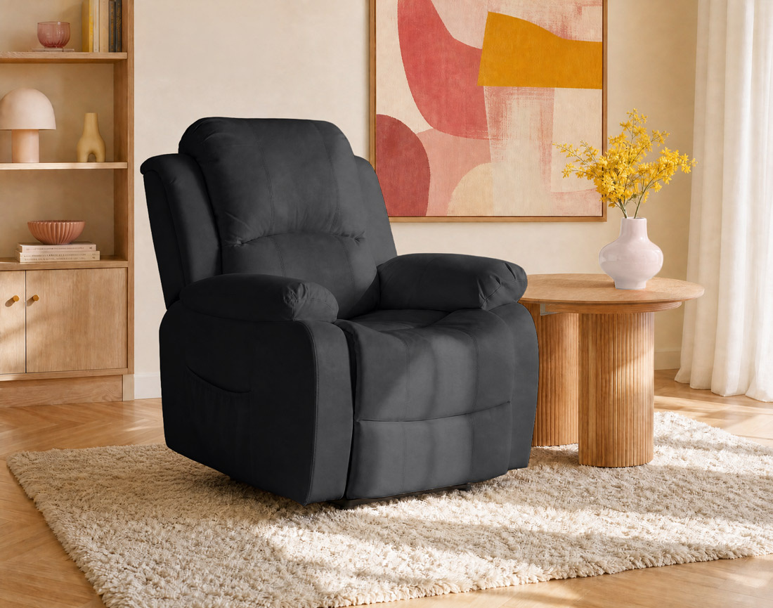 Fauteuil relax électrique en simili Armand