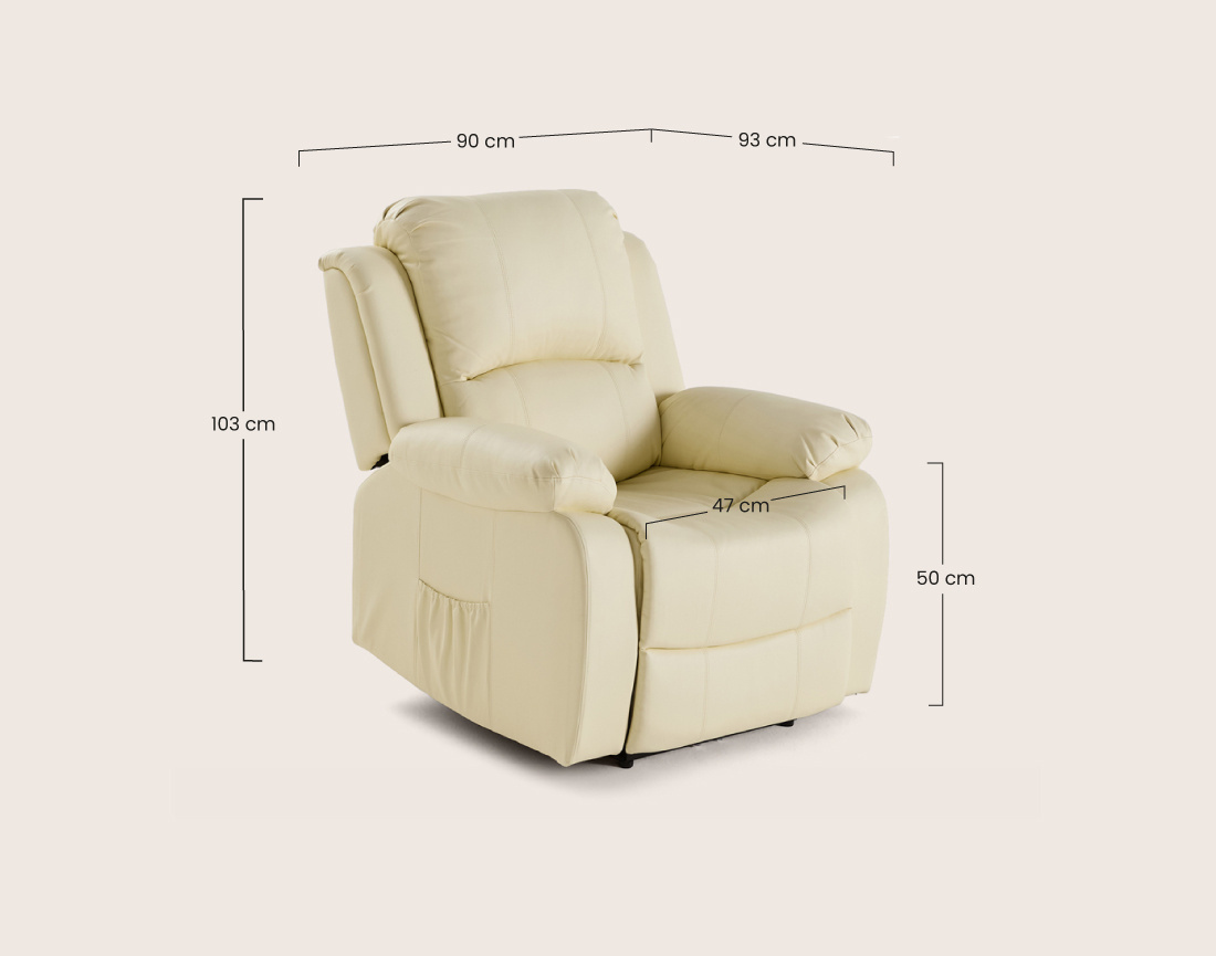 Fauteuil relax électrique en simili Armand